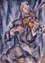 Portrait of the Violinist G. Romashkov. 1918